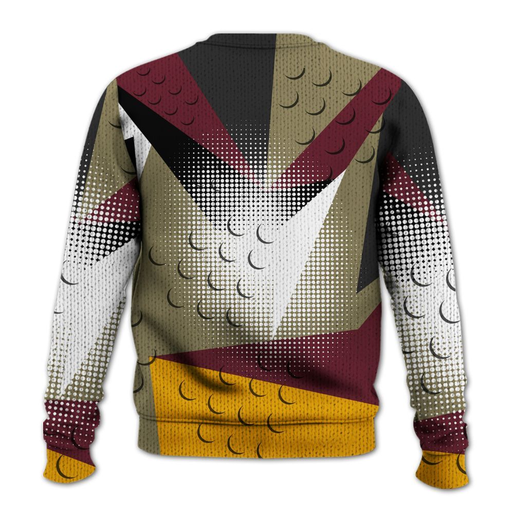 Knitted Sweater To Match Black Olive 7s - Poly Custom Name Number 23 5s