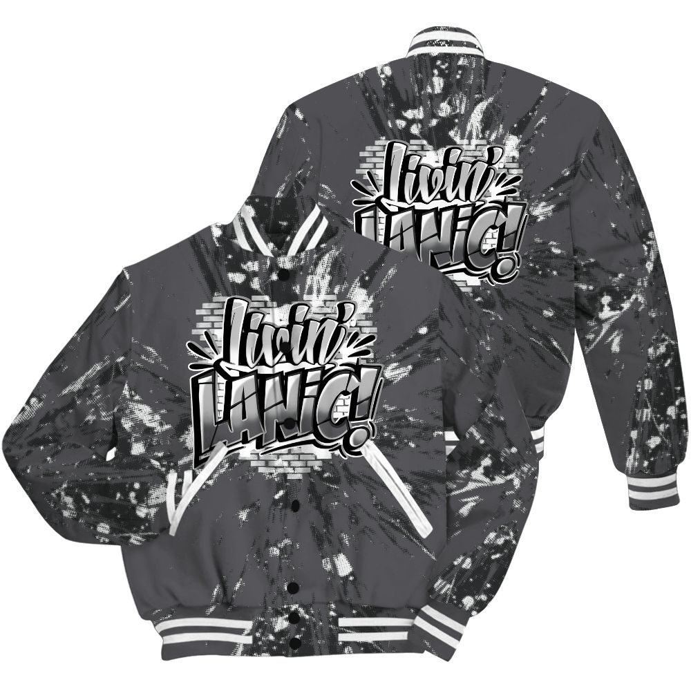 Varsity Jacket To Match White Thunder 4s Shirt - Living Large Graphic Luxury All Over Print