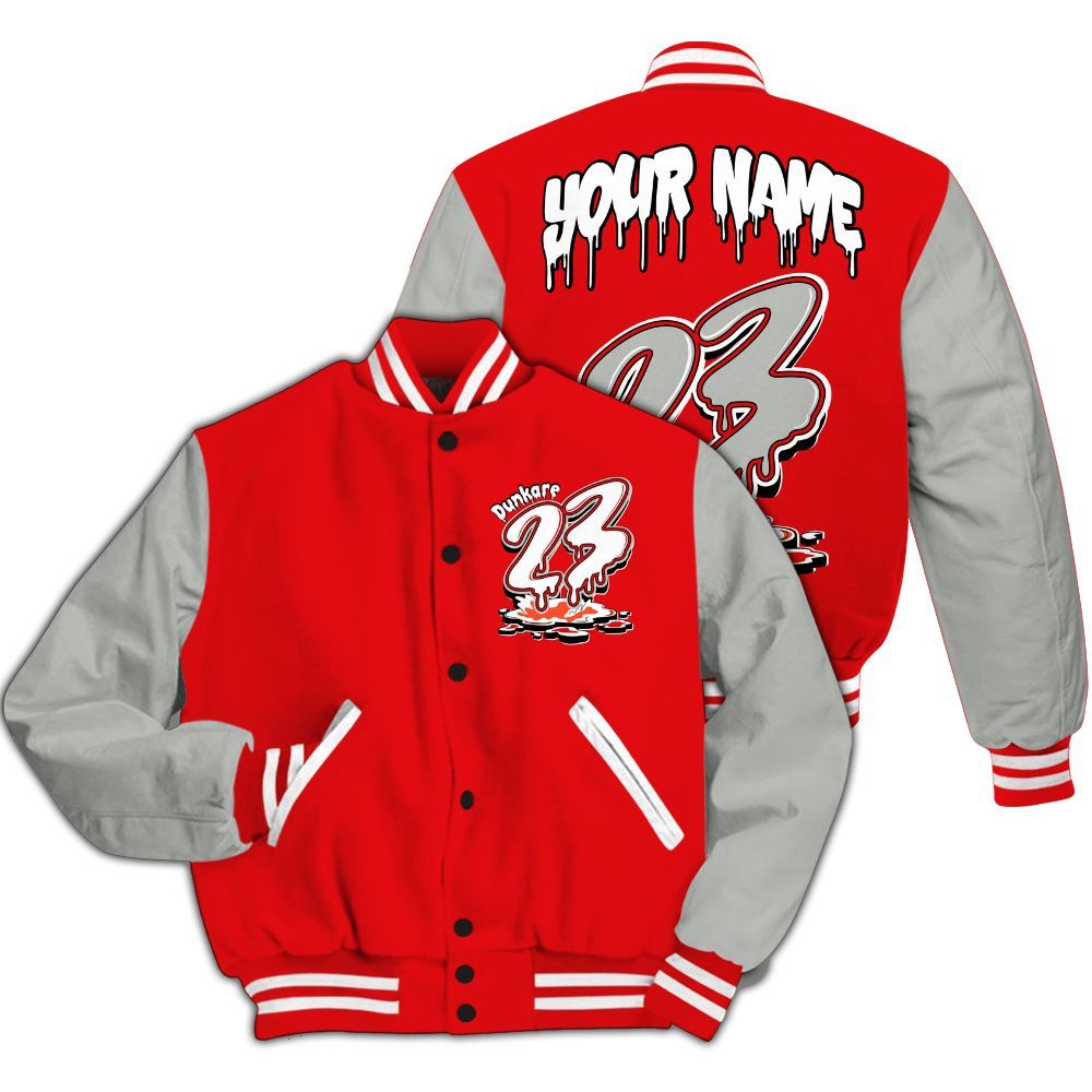 Varsity Jacket To Match Air Max 1 86 Cosmic Clay - Custom Name 23 Drip All Over Print