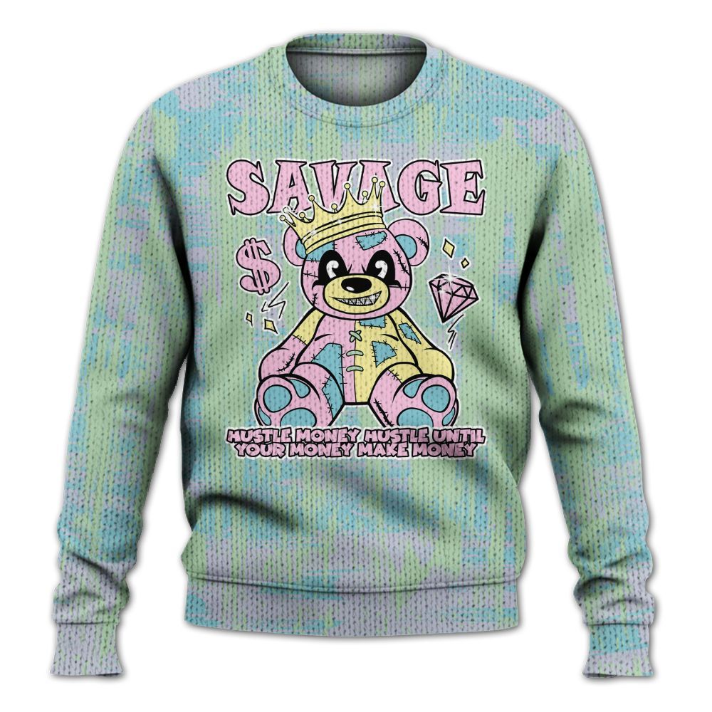Knitted Sweater To Match SB Dunk Low Visty - Savages Bear Glitch Art