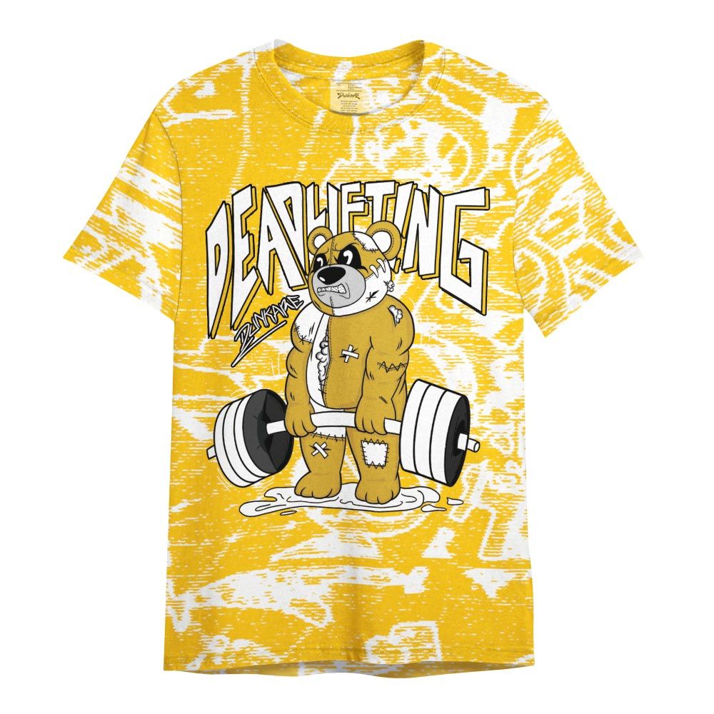 Shirt To Match Vivid Sulfur 4s - Deadlifting Bear Avant-garde Shirt Unisex