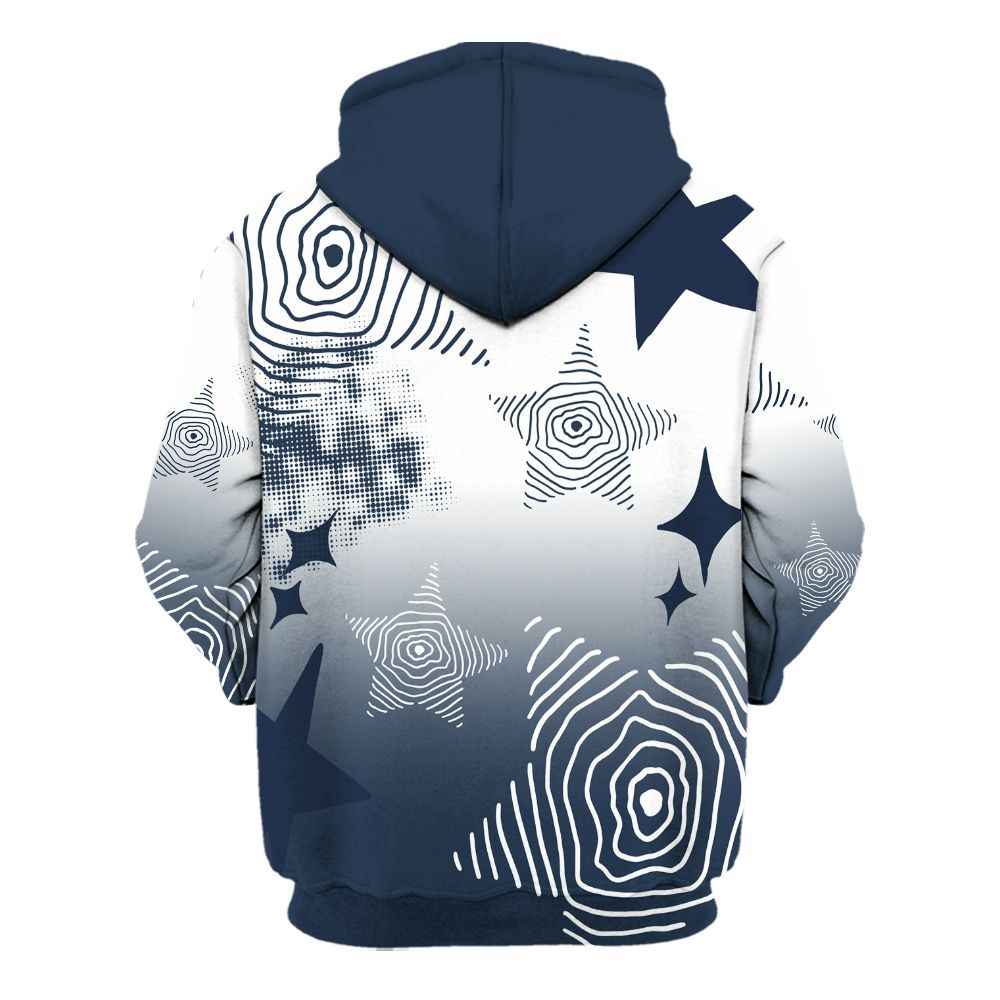Hoodie To Match White Midnight Navy 6s - Sneakerz Girlz Unique Starz All Over Print