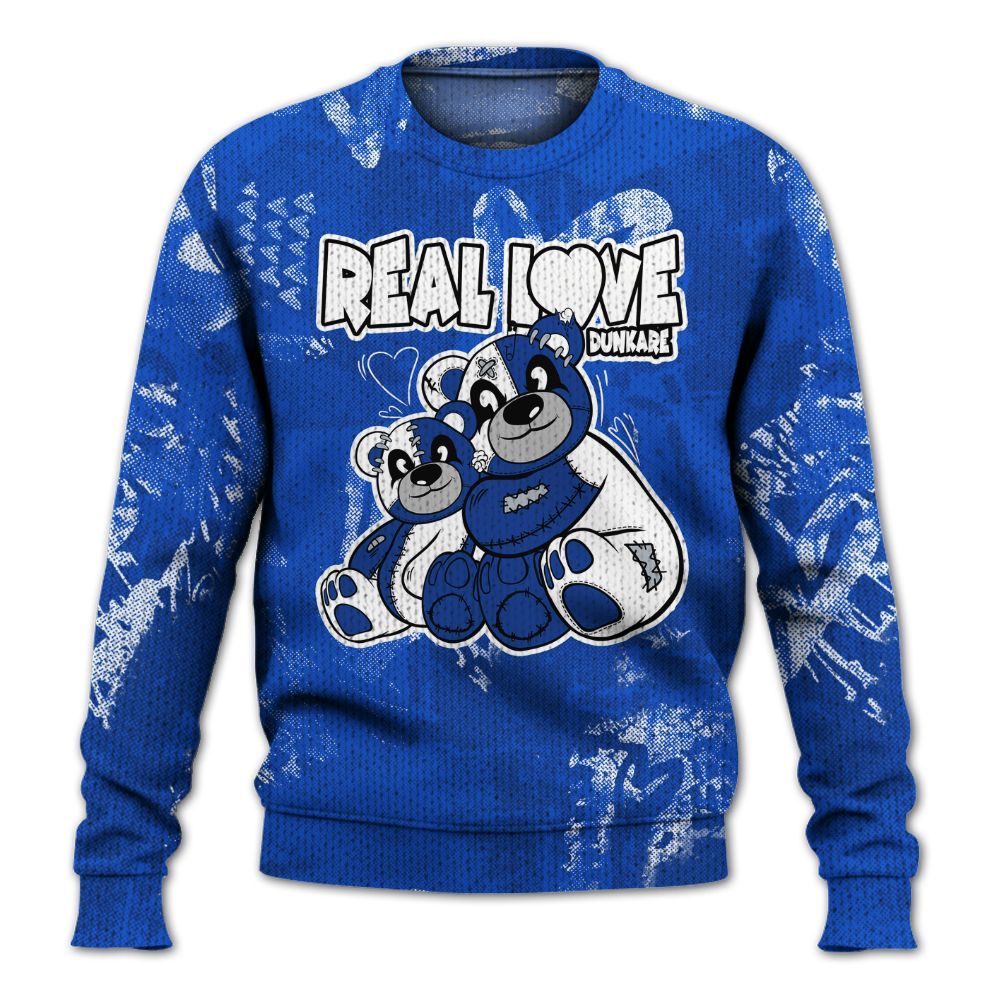 Knitted Sweater To Match Air Foamposite One Royal - Sincere Fondness Bear