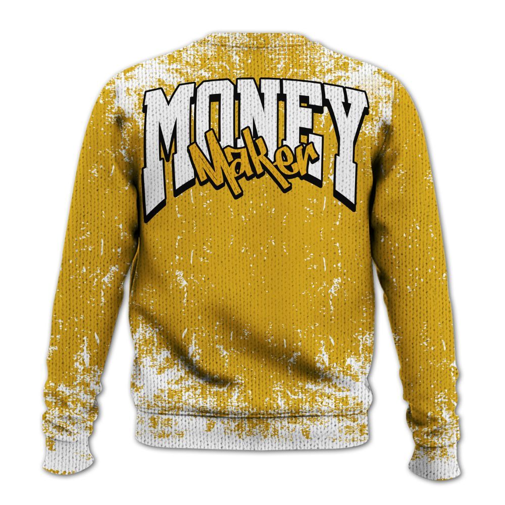 Knitted Sweater To Match Vivid Sulfur 4s - Move In Silence Money Street Retro
