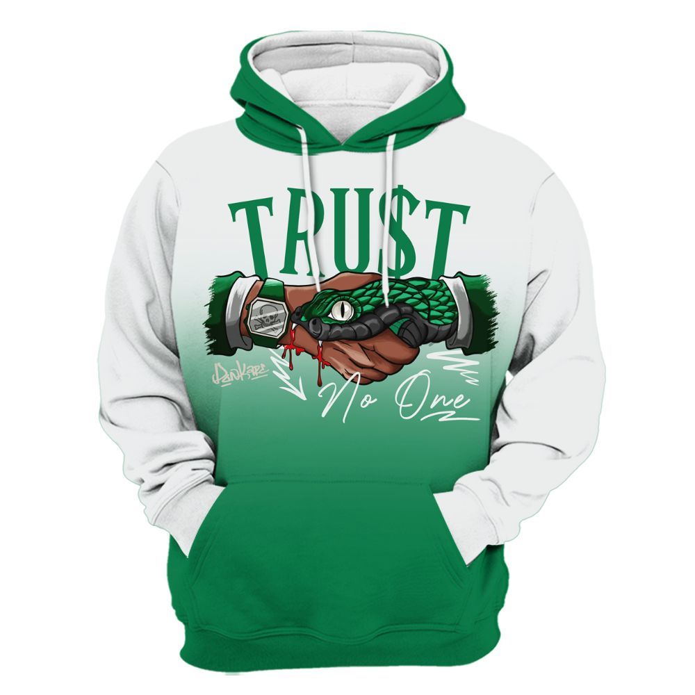 Hoodie To Match Lucky Green 2s - Snake Trust No One Drip All Over Print