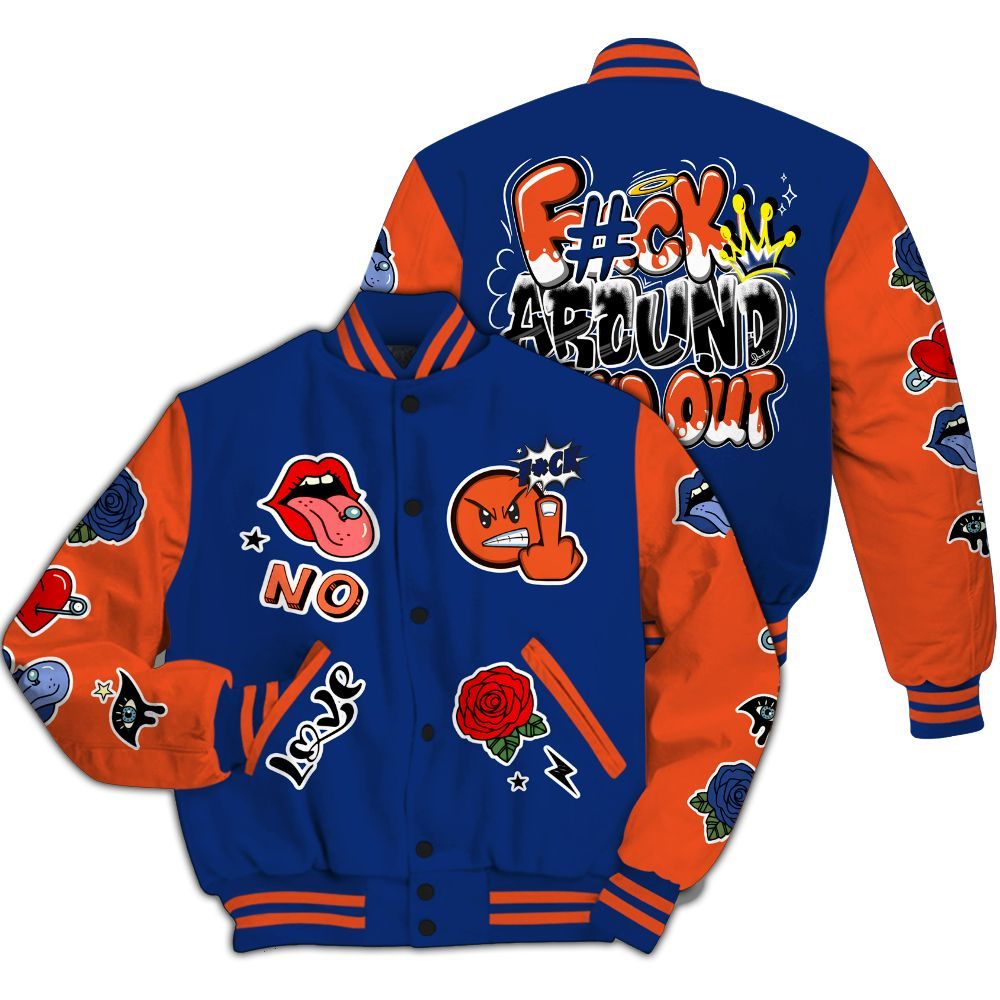 Varsity Jacket To Match Suede GS League - FK Around Find Out All Over Print