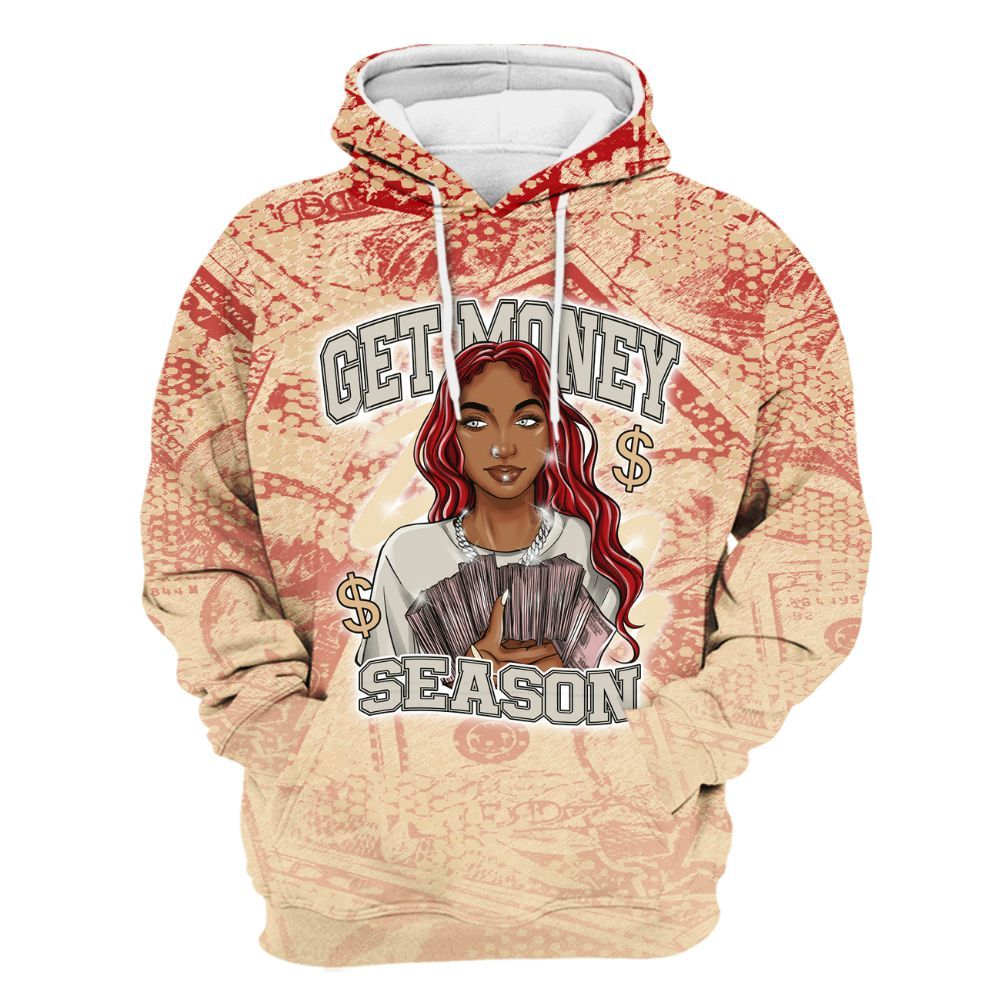 Hoodie To Match Dunk Low Strawberry Waffle - Get Moneys Season Banknote All Over Print