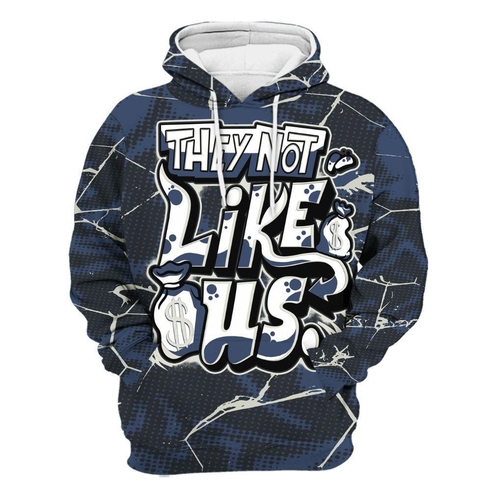 Hoodie To Match Diffused Blue 3s - Dislike Us Graphic All Over Print