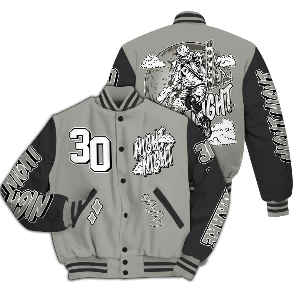 Varsity Jacket To Match High Satin Shadow 1s - Seeya Skeleton All Over Print