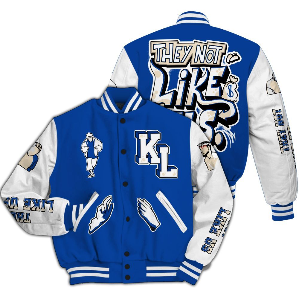 Varsity Jacket To Match Low Game Royal 1s - Dislike Us Graphic All Over Print