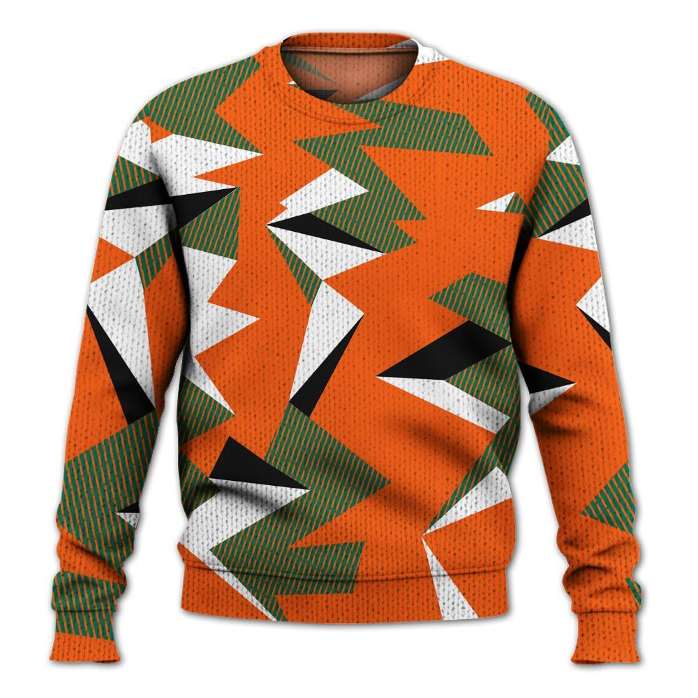 Sweater To Match SoleFly Sail Gorge Green 3s - Geometric Camouflage Pattern Graphic