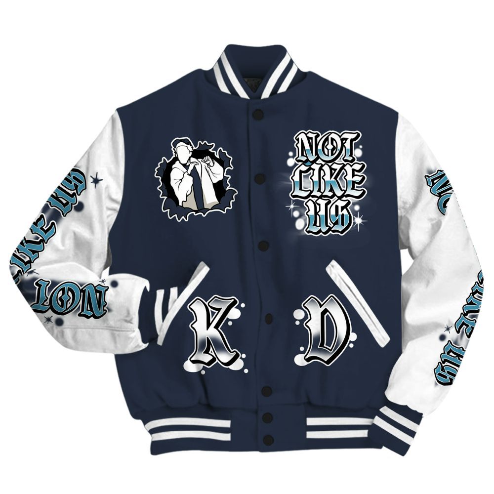 Varsity Jacket To Match Retro Obsidian 13s - None Like Us Graphic All Over Print