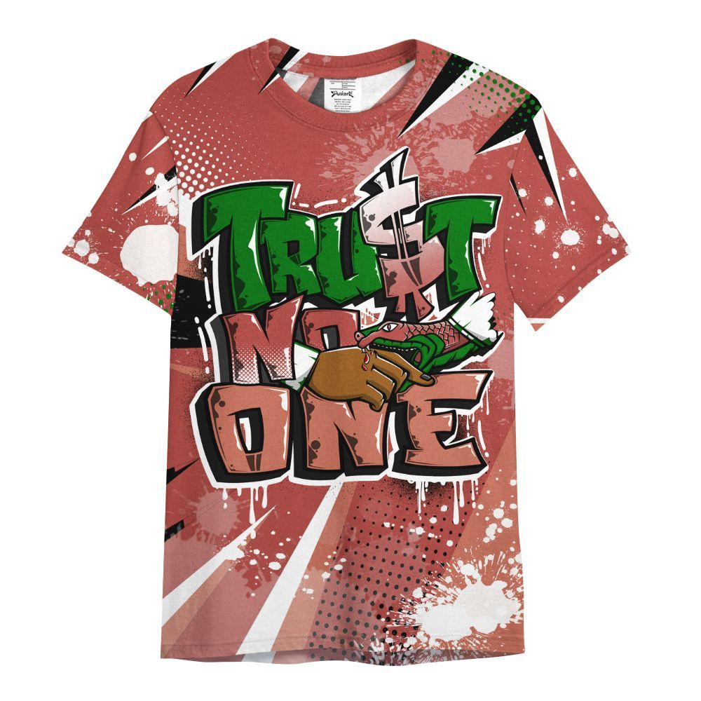 Shirt To Match Dune Red 13s - Poly Trust No One Dripping All Over Print