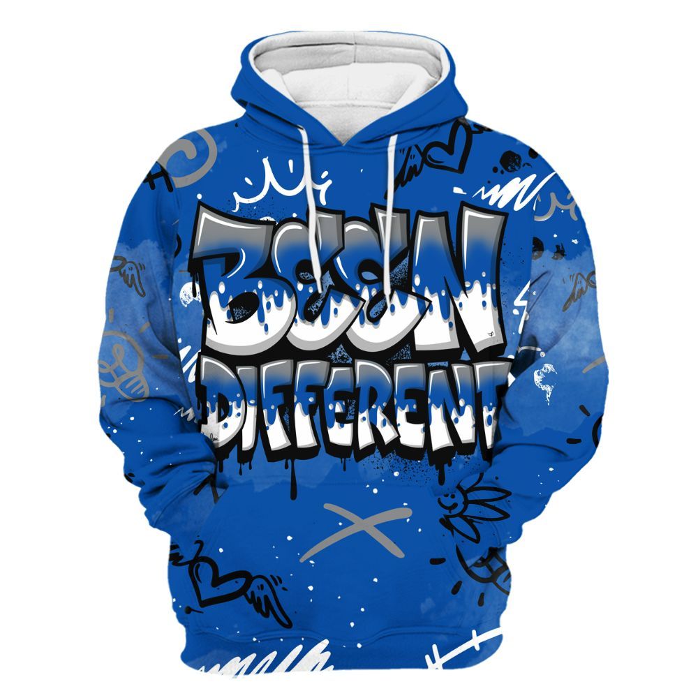 Hoodie To Match Racer Blue 5s - Drip Been Di2ferent All Over Print
