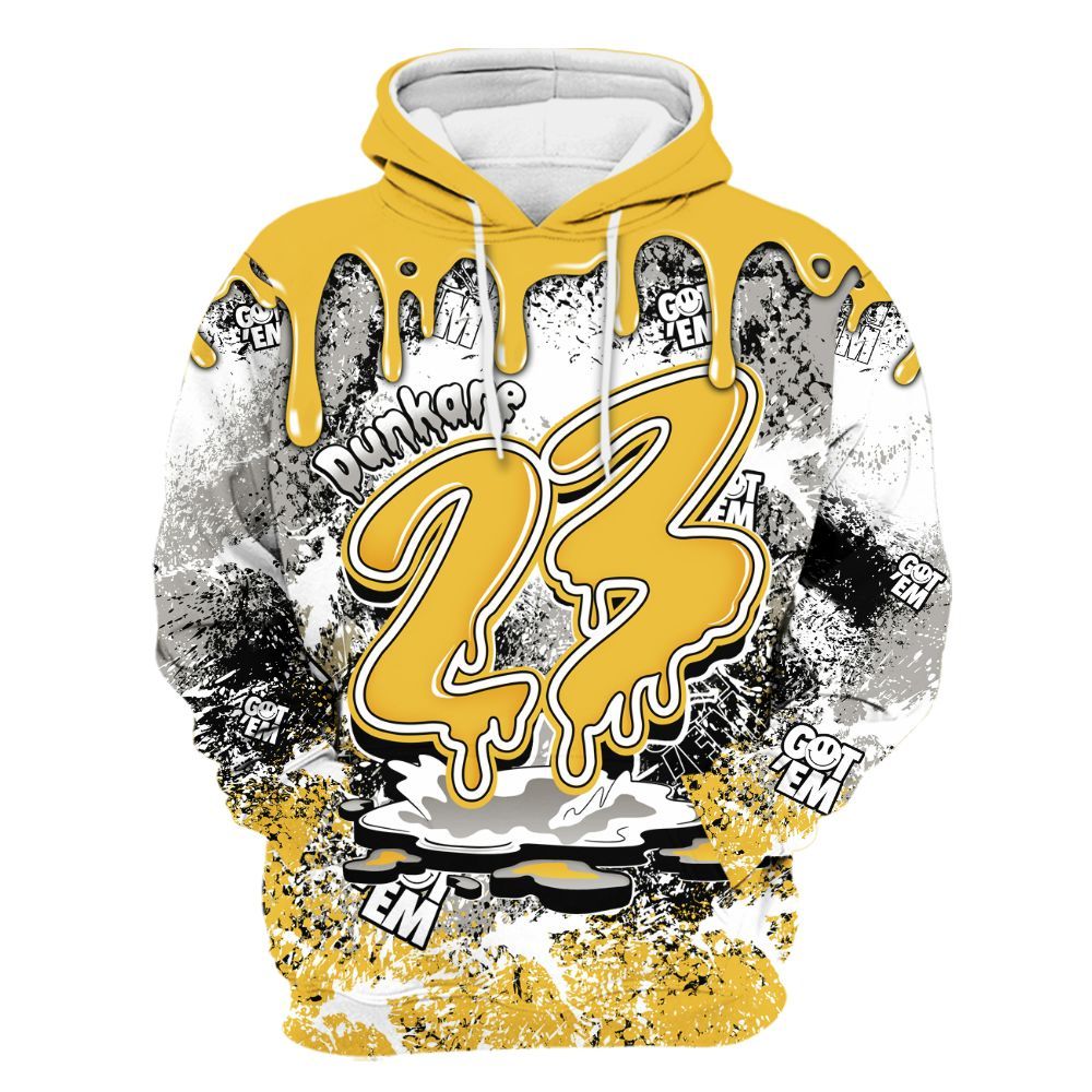 Hoodie To Match Low Yellow Python 11s - Dripping 23 Drip All Over Print