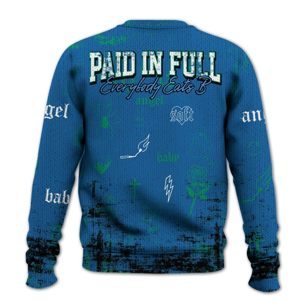Sweater To Match 95 Big Bubble Slate - Paid In Full Money Graphic