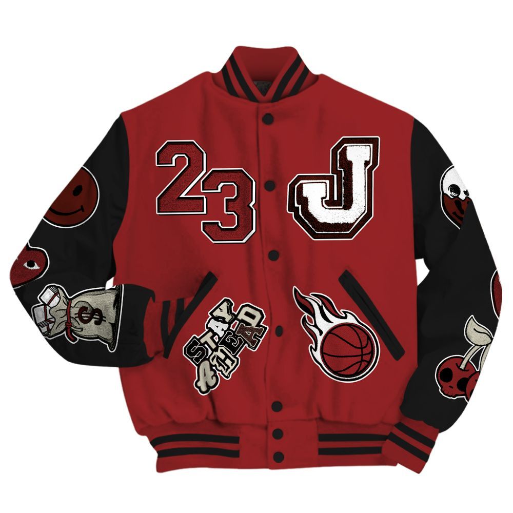 Varsity Jacket To Match High 85 Bred 1s Shirt - Hustles Money Number 23 All Over Print