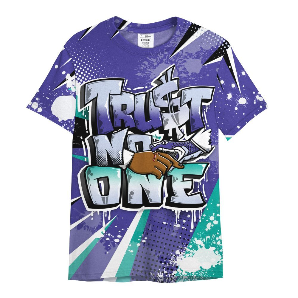 Shirt To Match Retro Grape 5s - Trust No One Dripping All Over Print