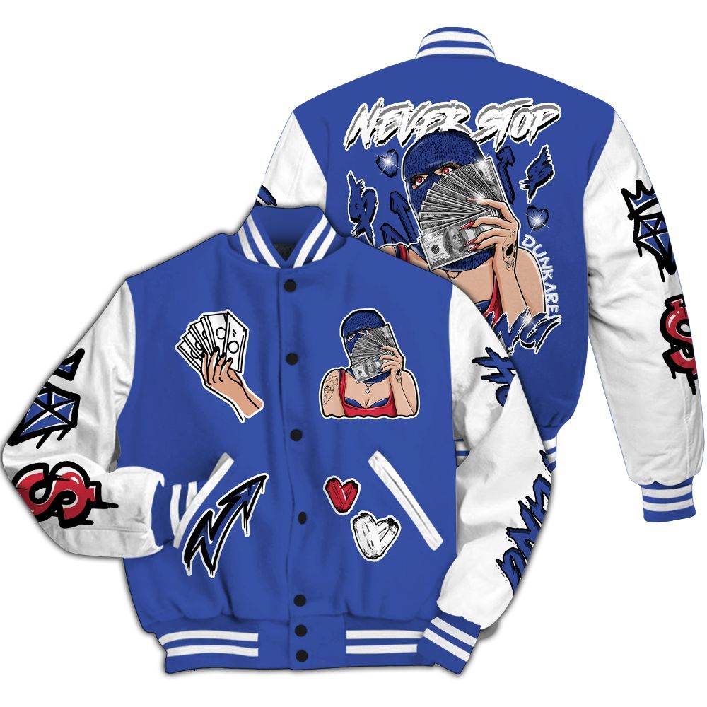 Varsity Jacket To Match Air Griffey Max USA Red White Blue 1s - Hustling Unique All Over Print