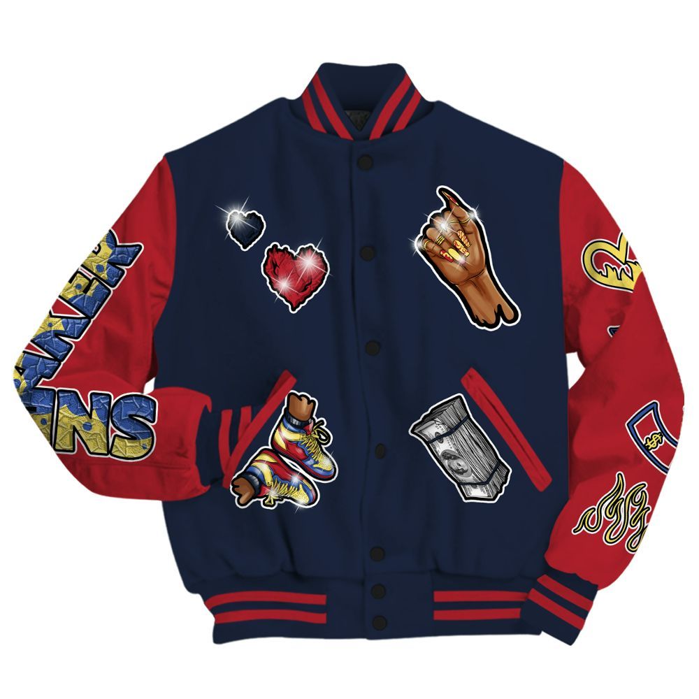 Varsity Jacket To Match Dunk Low COJP What The 2024 - Sneakerz Girlz All Over Print
