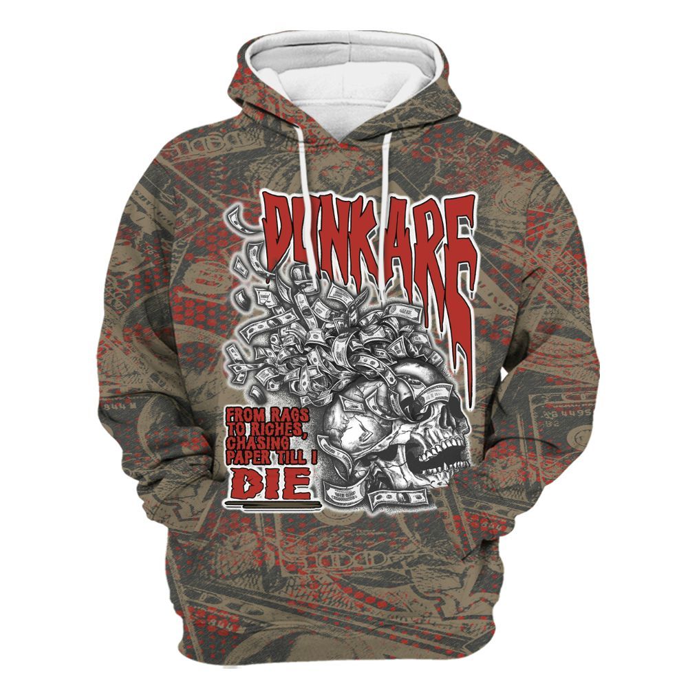 Hoodie To Match Olive 9s - From Rags To Riches All Over Print