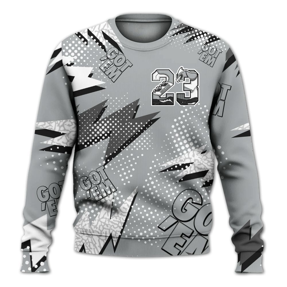 Sweatshirt To Match Retro Pure Money 3s - 23 Custom Name 5s All Over Print