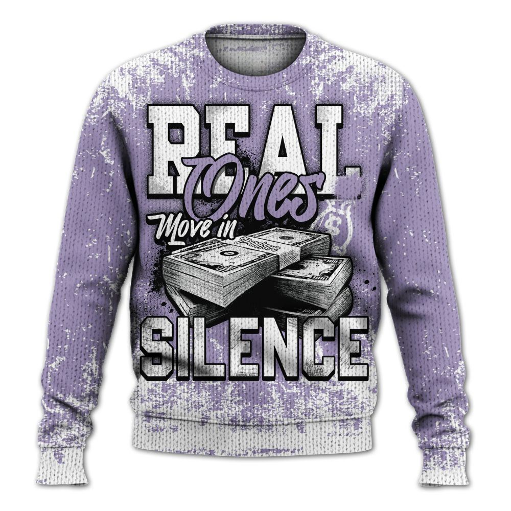 Knitted Sweater To Match Low Pure Violet 11s - Move In Silence Money Street Retro