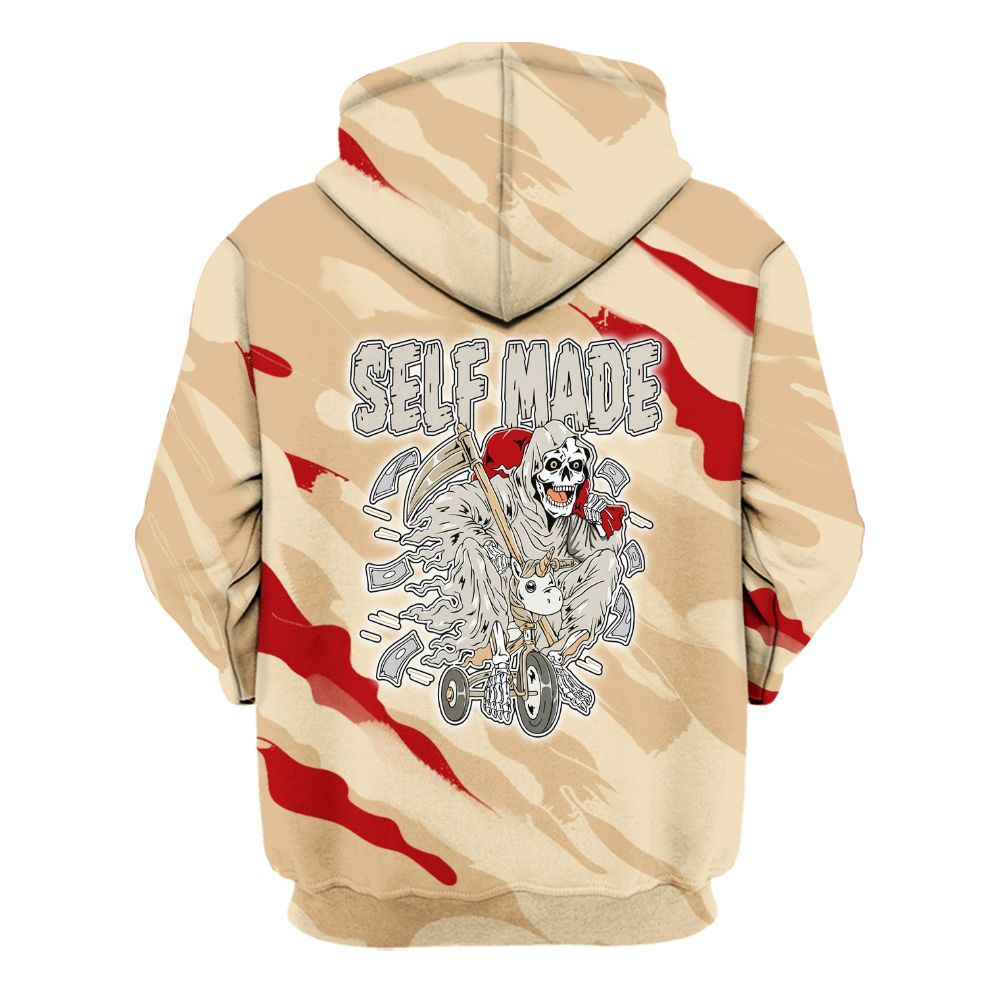 Hoodie To Match Dunk Low Strawberry Waffle - Self Make Skeleton Colored All Over Print