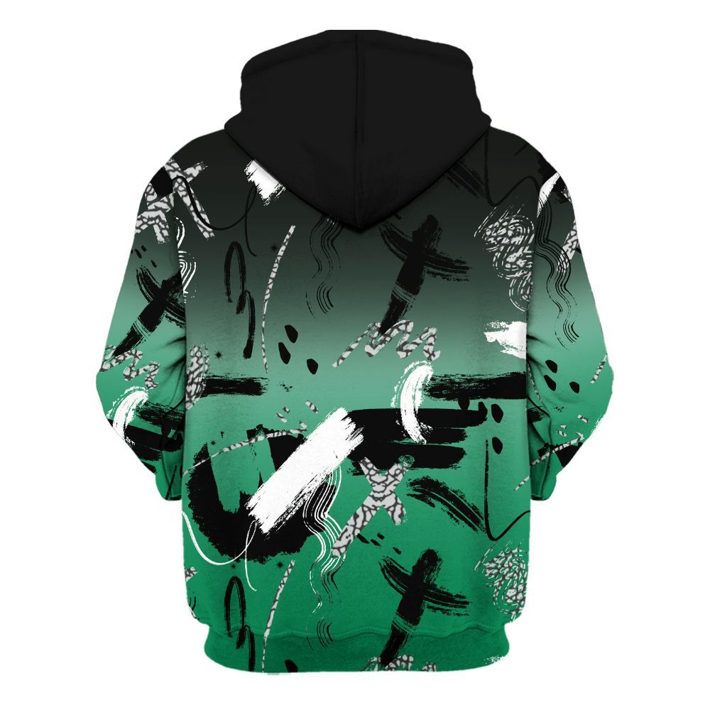 Hoodie To Match Pine Green 3s - Money Hustle Grind Pray All Over Print