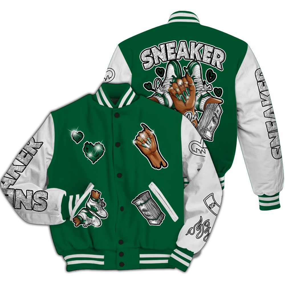 Varsity Jacket To Match High Gorge Green 1s - Sneakerz Girlz All Over Print