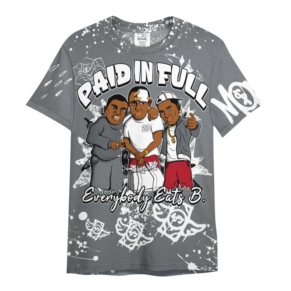 Shirt To Match Retro Fire Red 9s - Everybody Paid In Full Crayon All Over Print