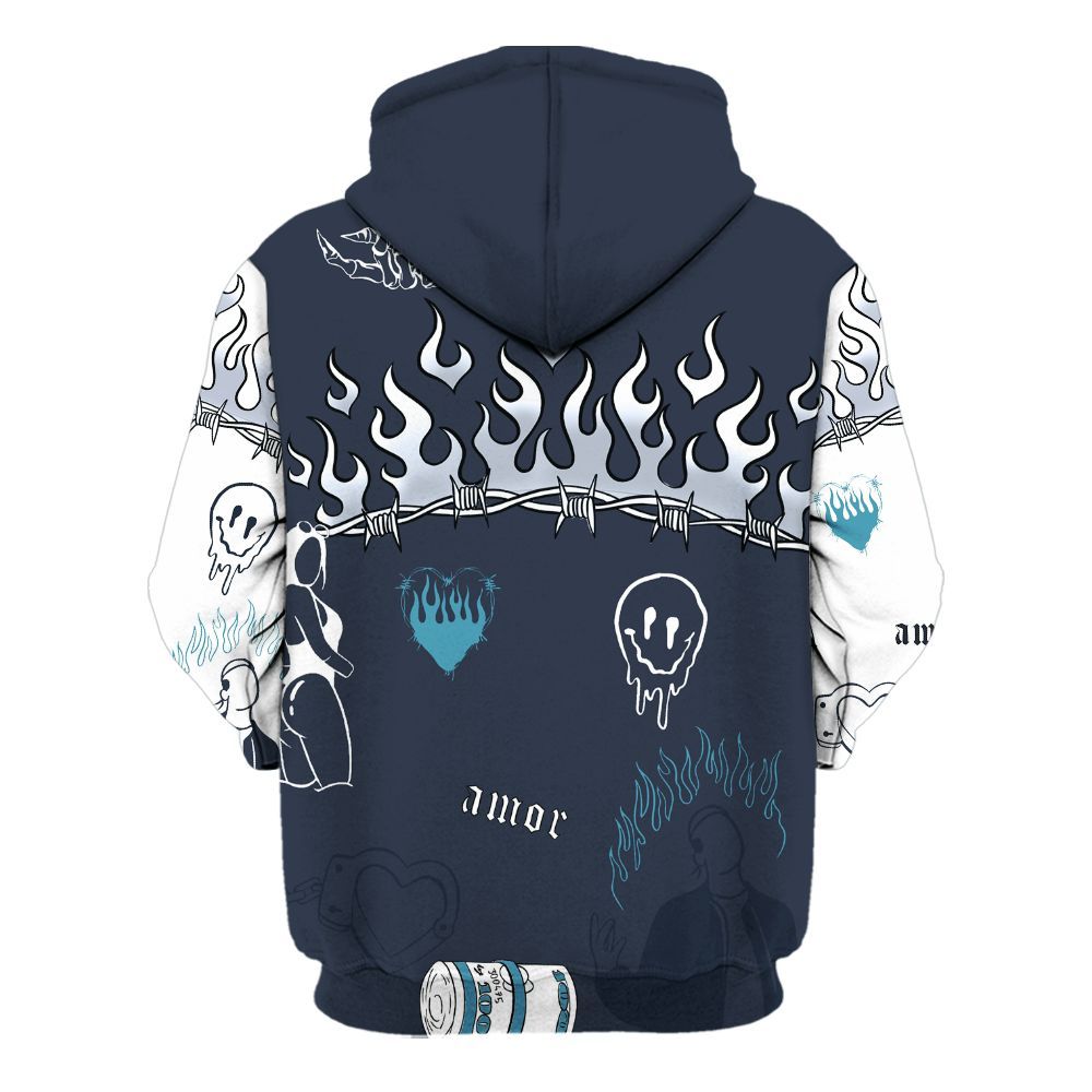 Hoodie To Match Retro Obsidian 13s - Snake Trust No One All Over Print