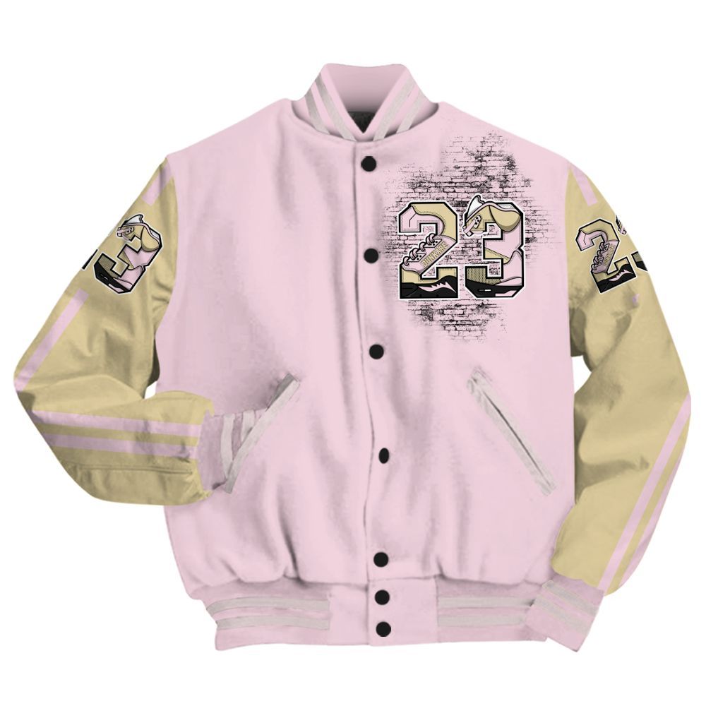 Varsity Jacket To Match Denim Iced Carmine 4s - Custom Name Number 23 5s All Over Print