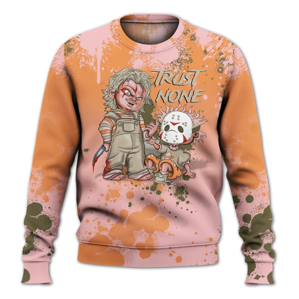 Sweatshirt To Match SB Dunk Low Red Stardust - Trust No One Scary All Over Print
