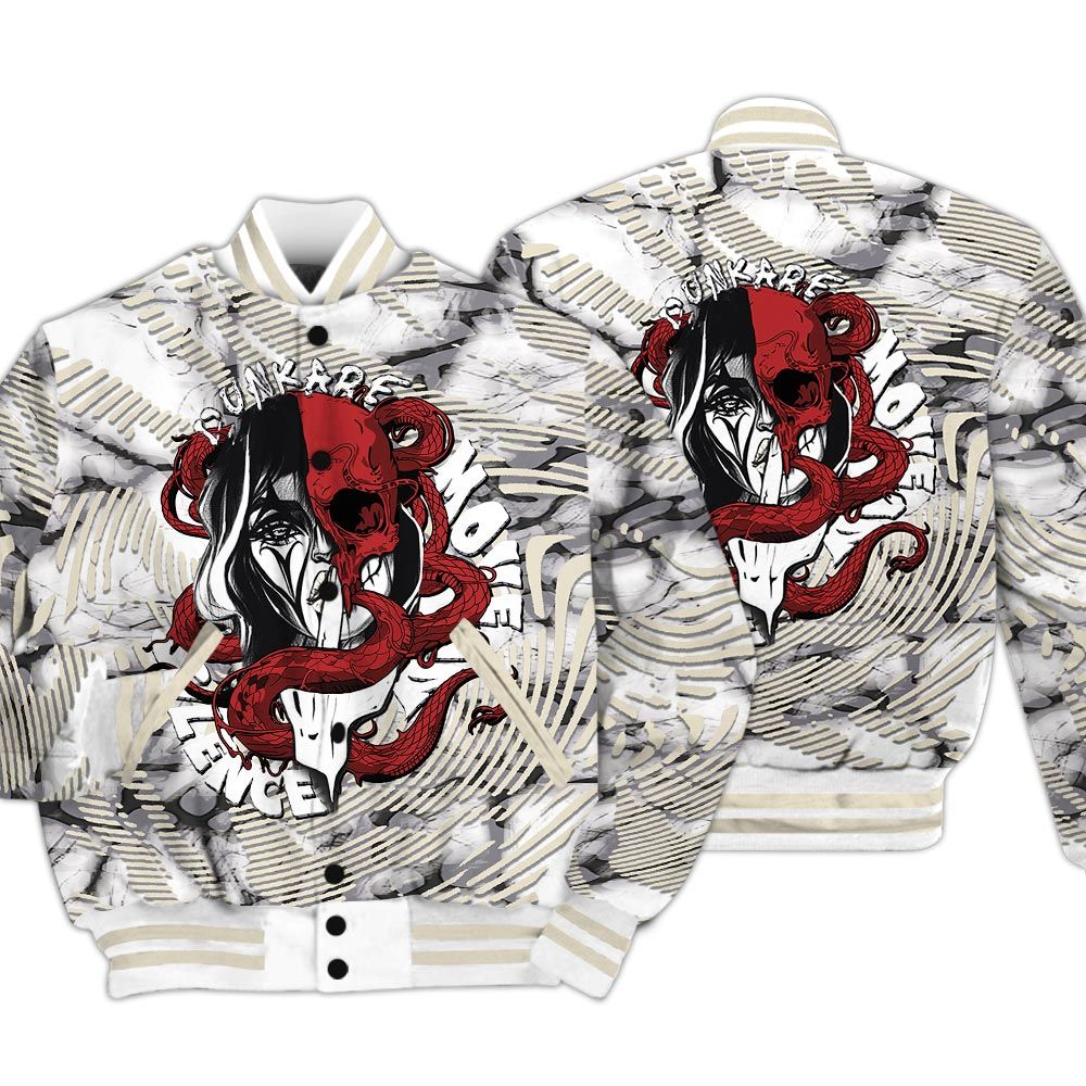 Varsity Jacket To Match Cement Grey 3s - Move In Silence Fume Varsity Jacket Unisex