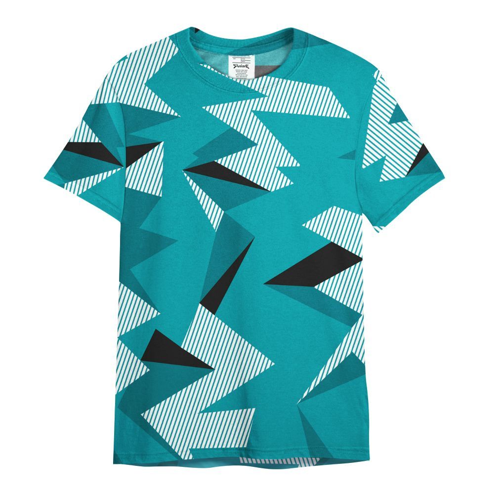 Shirt To Match Air Griffey Max Aquamarine 1s - Geometric Camouflage Pattern All Over Print