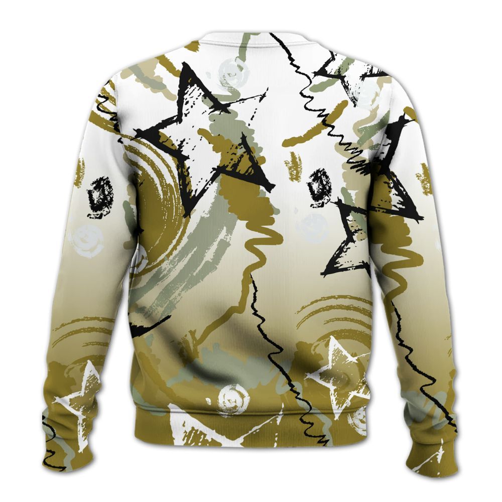 Sweatshirt To Match Air Flightposite Metallic Gold - Grind Shine Later Drip All Over Print