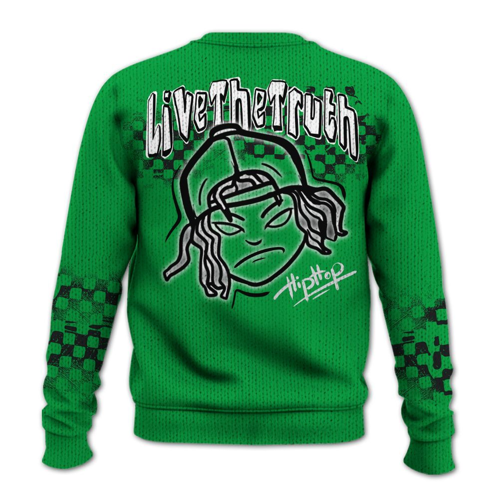 Knitted Sweater To Match Low Lucky Green 1s - Feel Life Street Style