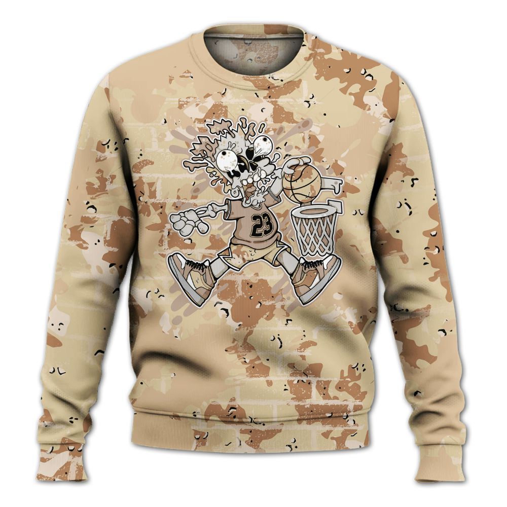 Sweatshirt To Match Desert Camo 3s - 85's Dunks Graphic Halloween All Over Print