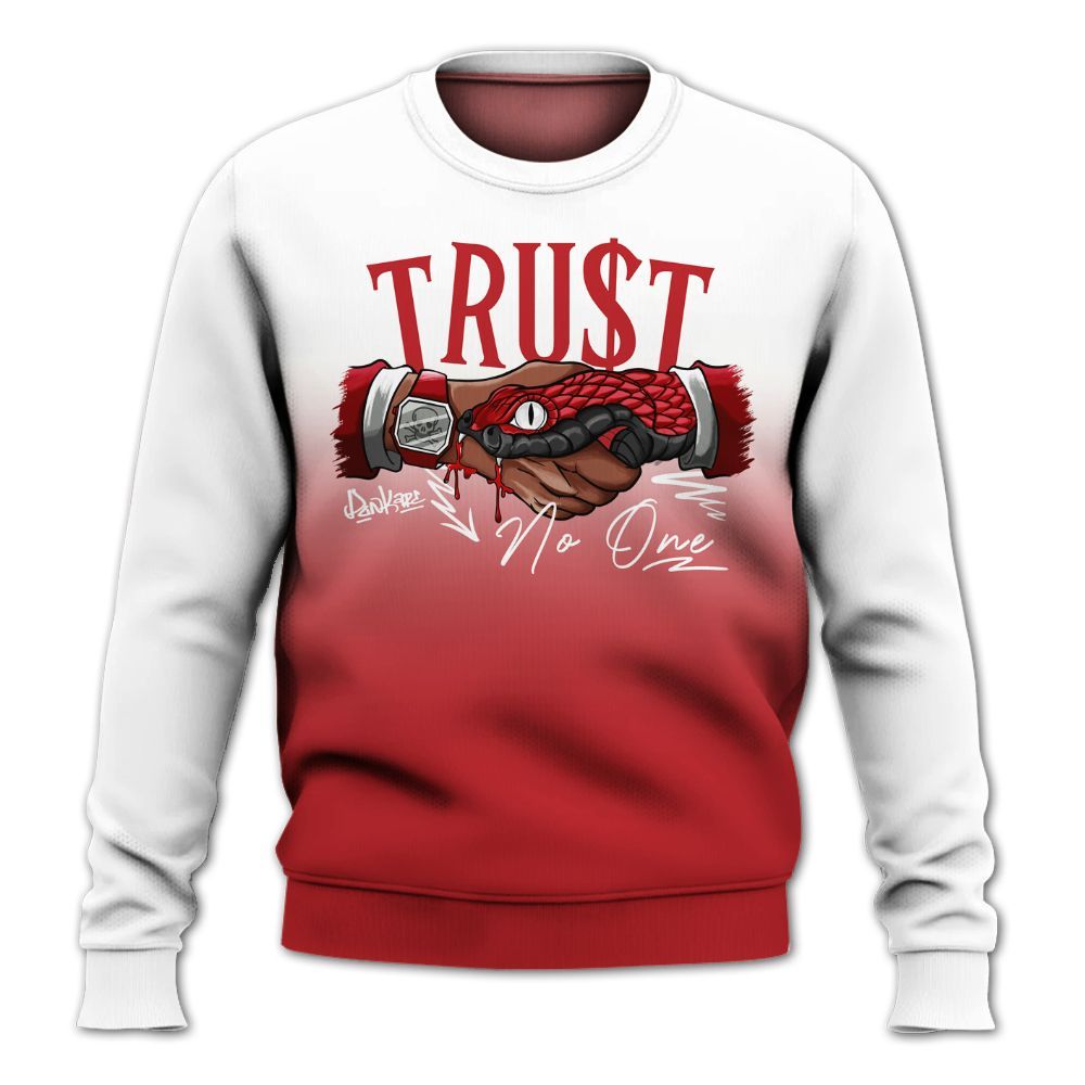 Sweatshirt To Match Retro Cherry 12s - Snake Trust No One Drip All Over Print