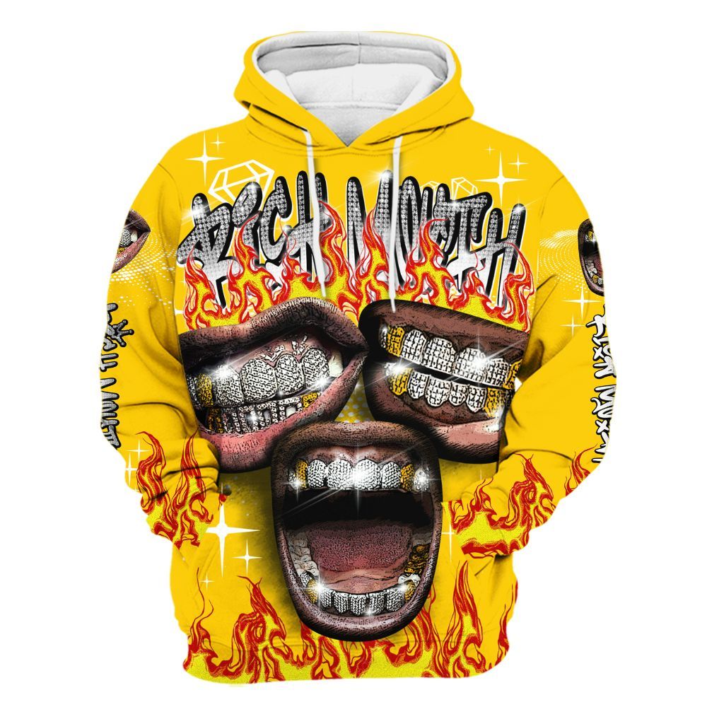 Hoodie To Match Corteiz Air Max 95 Tour Yellow - Rich Mouth Fire Rap Retro 90s All Over Print