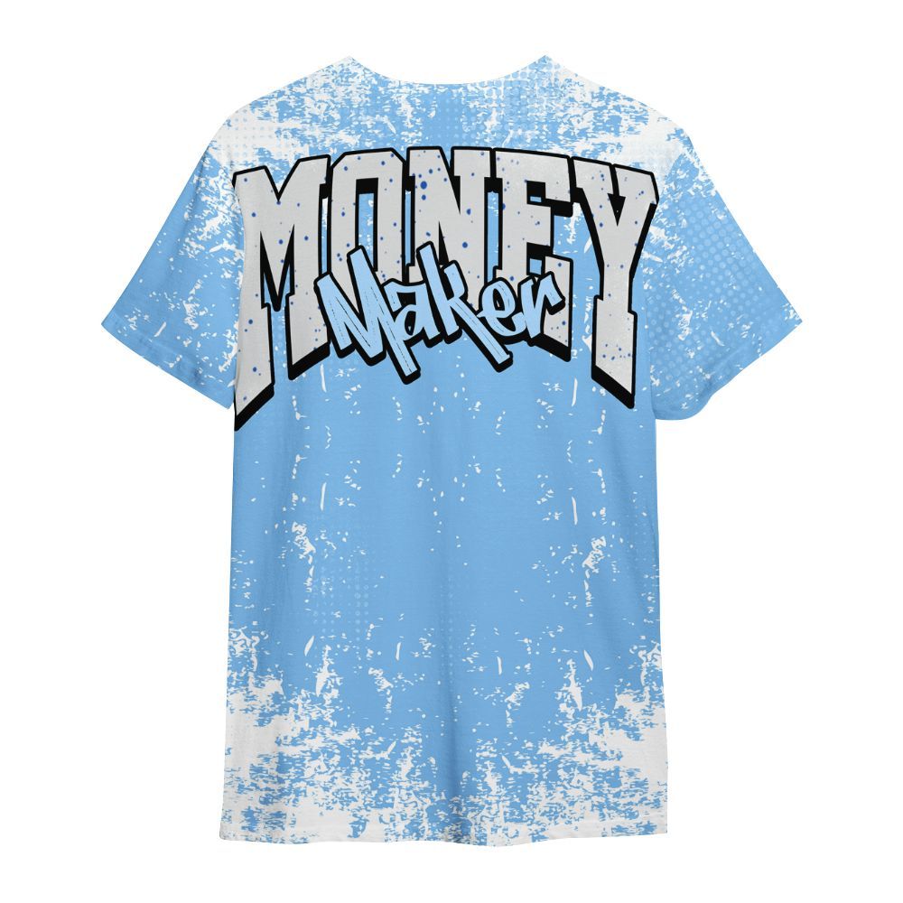 Shirt To Match University Blue 5s - Move In Silence Money Street Retro All Over Print