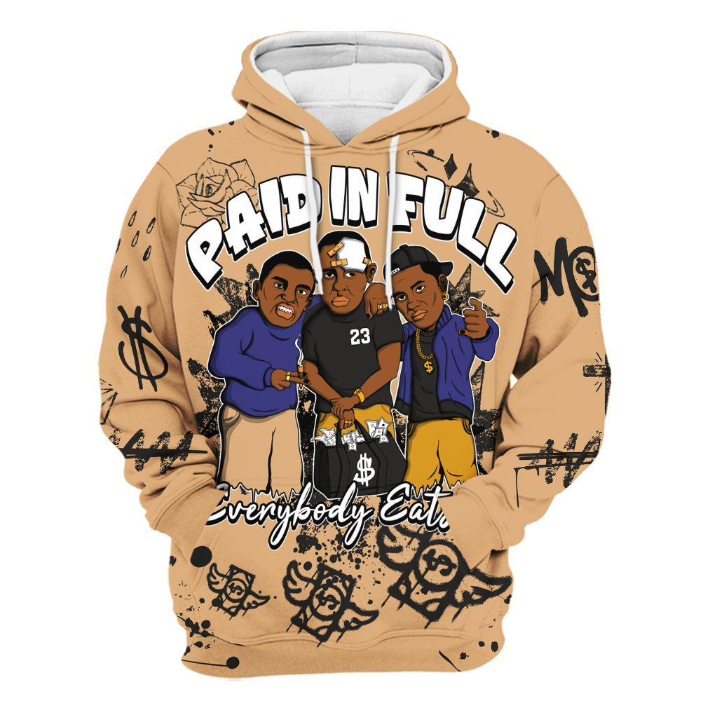 Hoodie To Match SE Afrobeats 7s - Everybody Paid In Full Crayon All Over Print