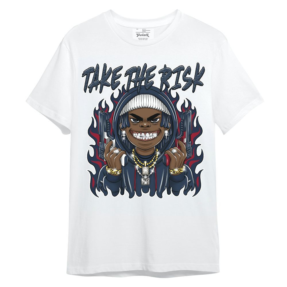 Shirt To Match White Midnight Navy 6s - Take The Risk Unisex Shirt