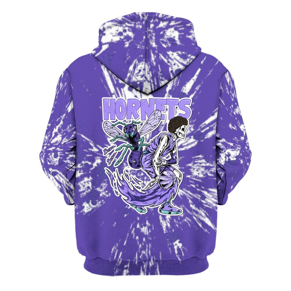Hoodie To Match Low Hornets 1s - Hornets Skeleton Luxury All Over Print