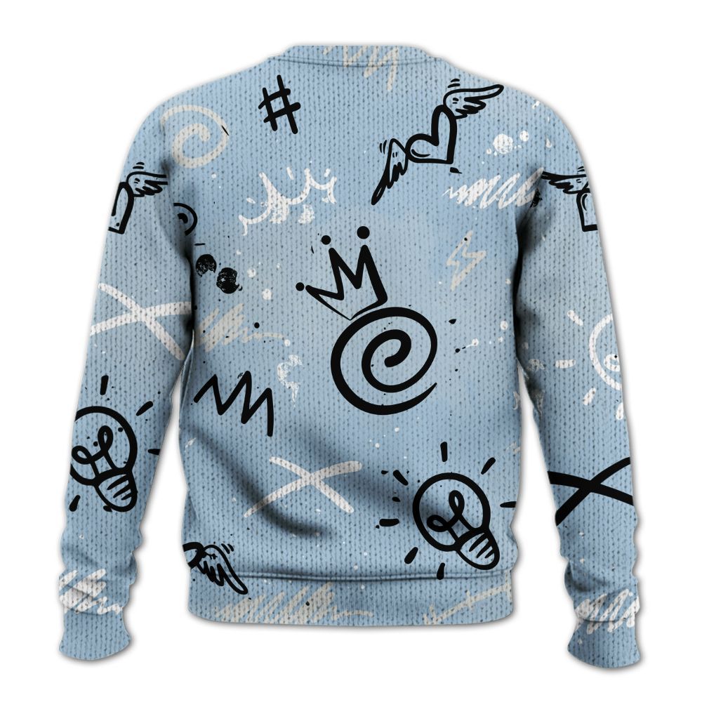 Knitted Sweater To Match Forget Me Not 4s - Drip Been Di2ferent