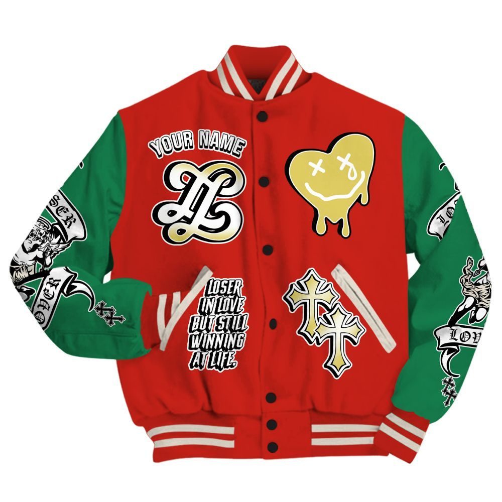 Varsity Jacket To Match Retro El Vuelo 3s - Loser Lover All Over Print