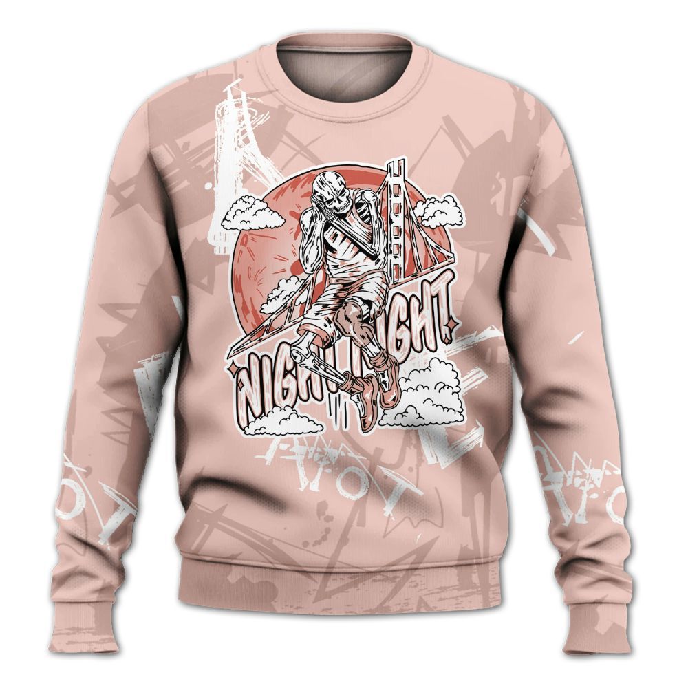 Sweatshirt To Match Low Legend Pink 11s - Seeya Skeleton Messyz All Over Print