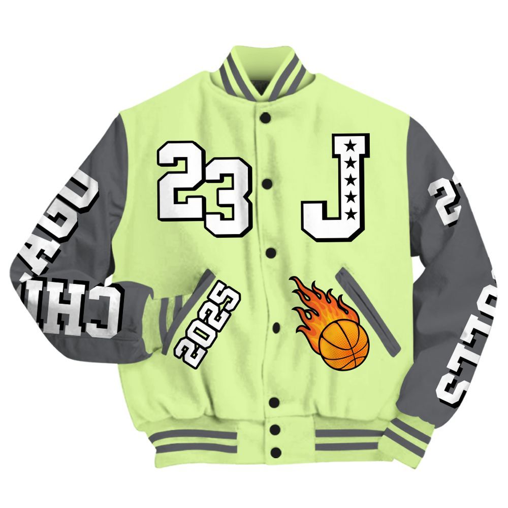 Varsity Jacket To Match Smoke Grey Volt TR 1s - Chicago 23 Basketball All Over Print