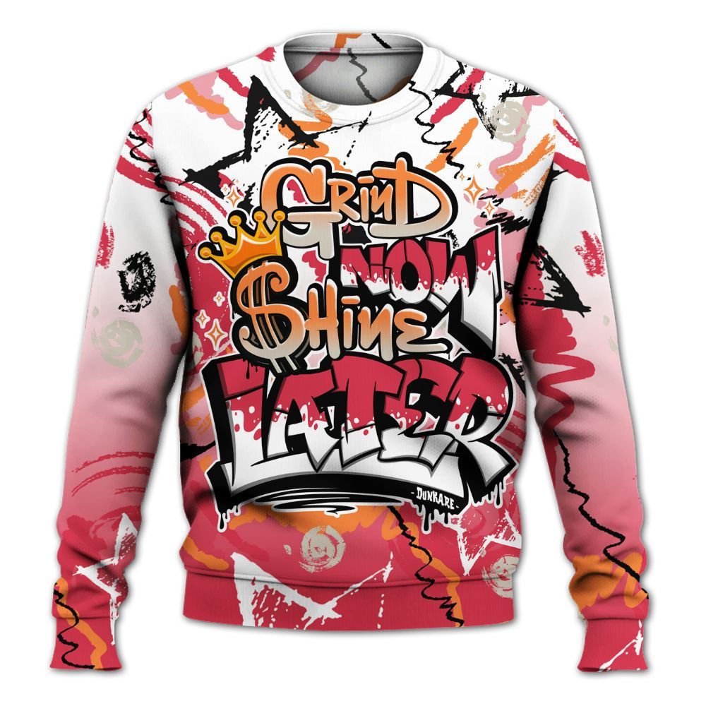 Sweatshirt To Match Air Max Portal Bright Ceramic - Grind Shine Later Drip All Over Print